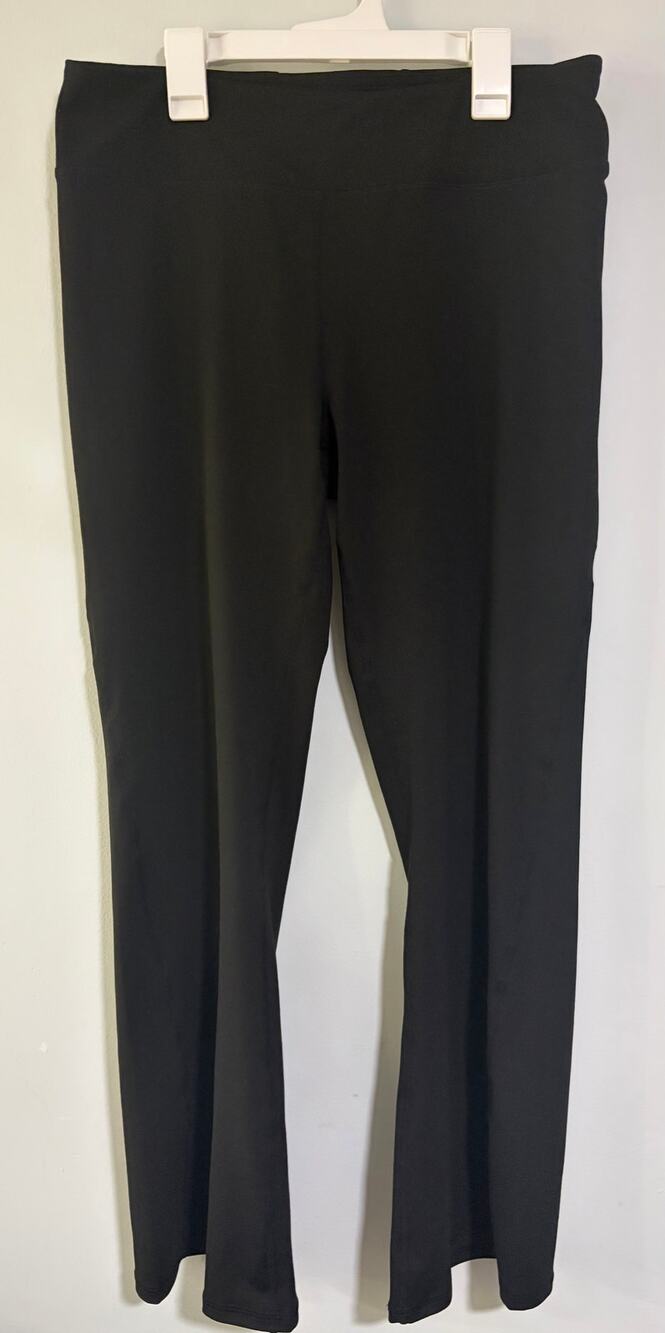 Gaiam Black Flare Yoga Pants High Rise Leggings Size L